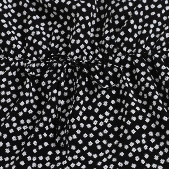 NEW Black and White Floral Halter Romper - Picture 4 of 4